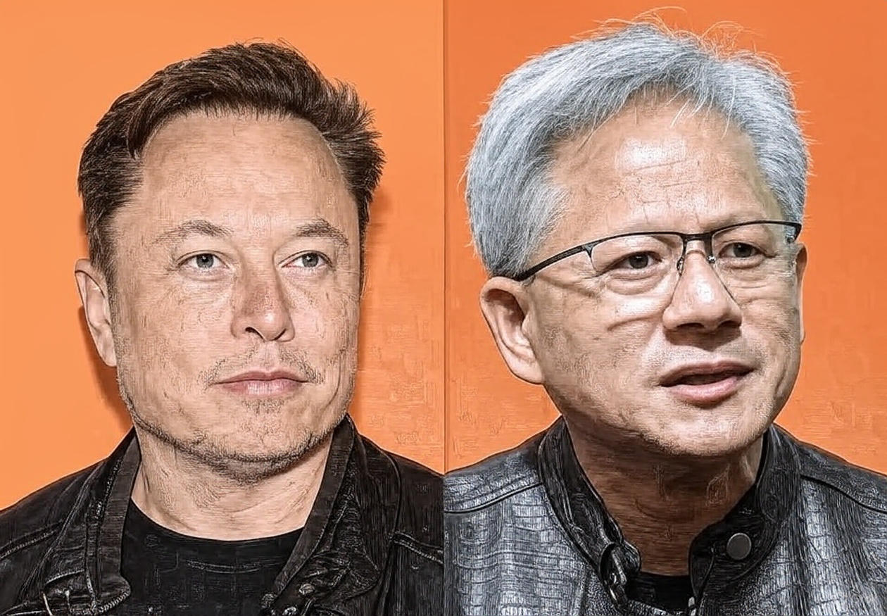 Elon Musk at a public event in formal suit