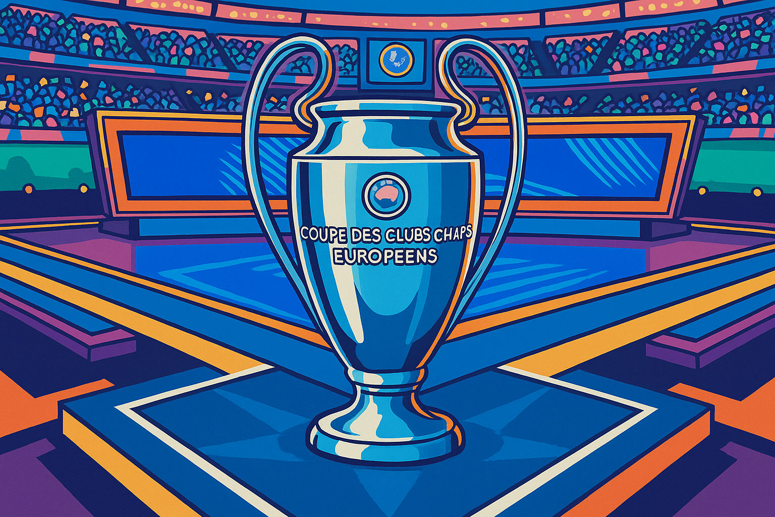 Champions League 2025/26 draw insights featuring iconic trophy under bright lights