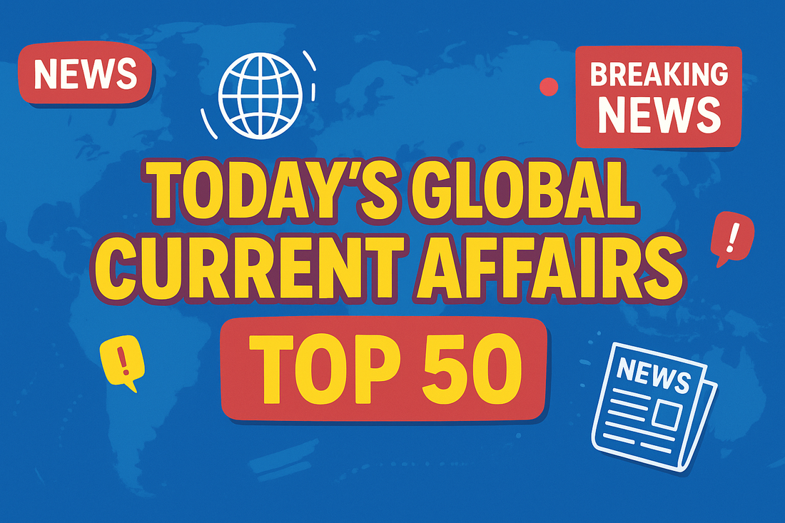 Illustration showing today’s global current affairs, breaking news, and top world headlines.