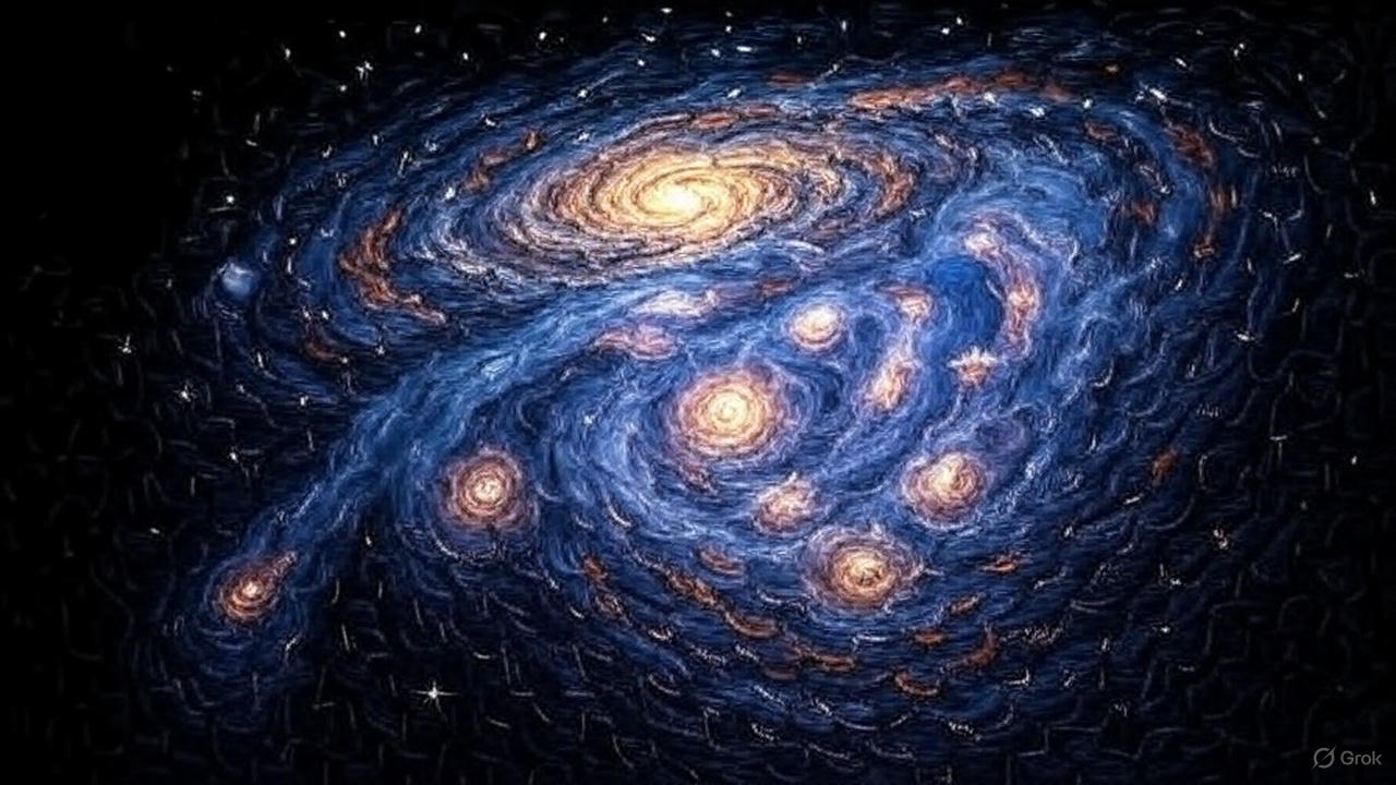 Chain of 20 galaxies forming Cosmic Vine captured by JWST infrared telescope