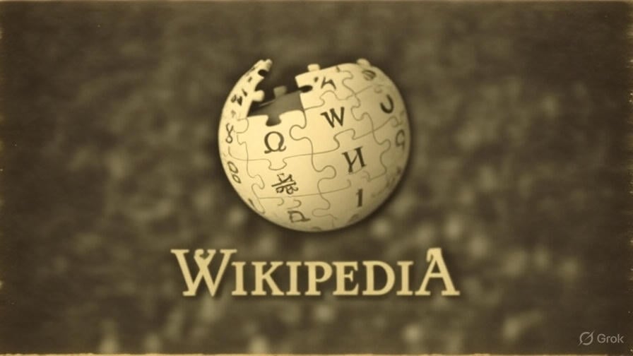 Grokipedia interface concept showing AI-driven encyclopedia content