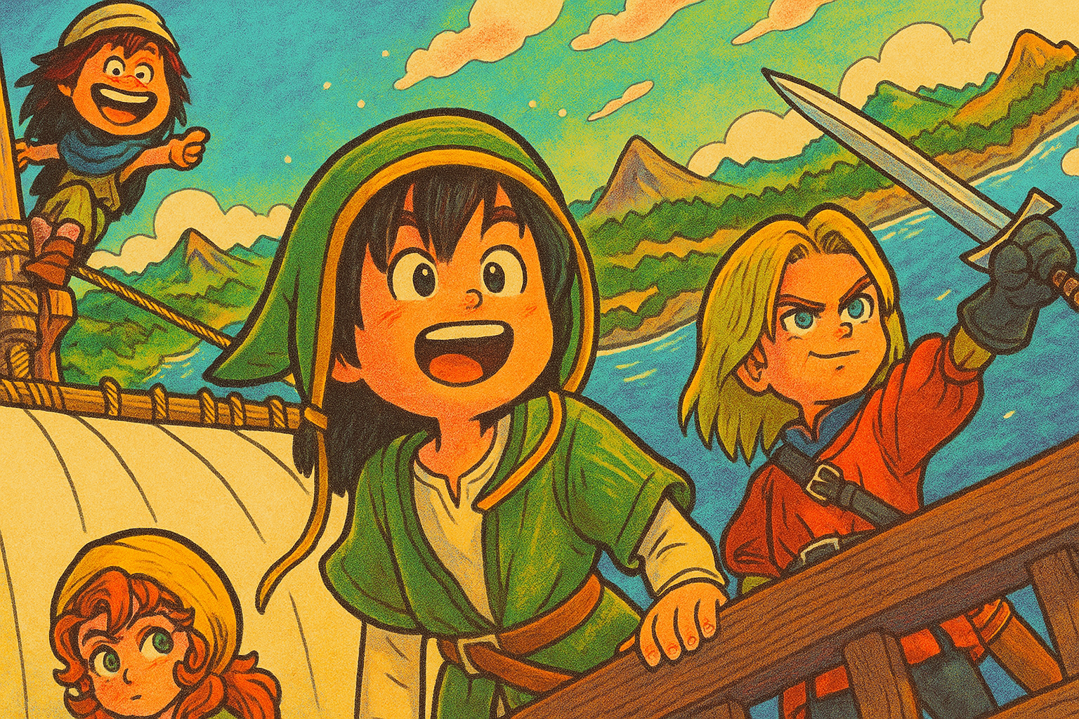 Gameplay of Dragon Quest VII Reimagined featuring vibrant diorama-style world and combat scenes