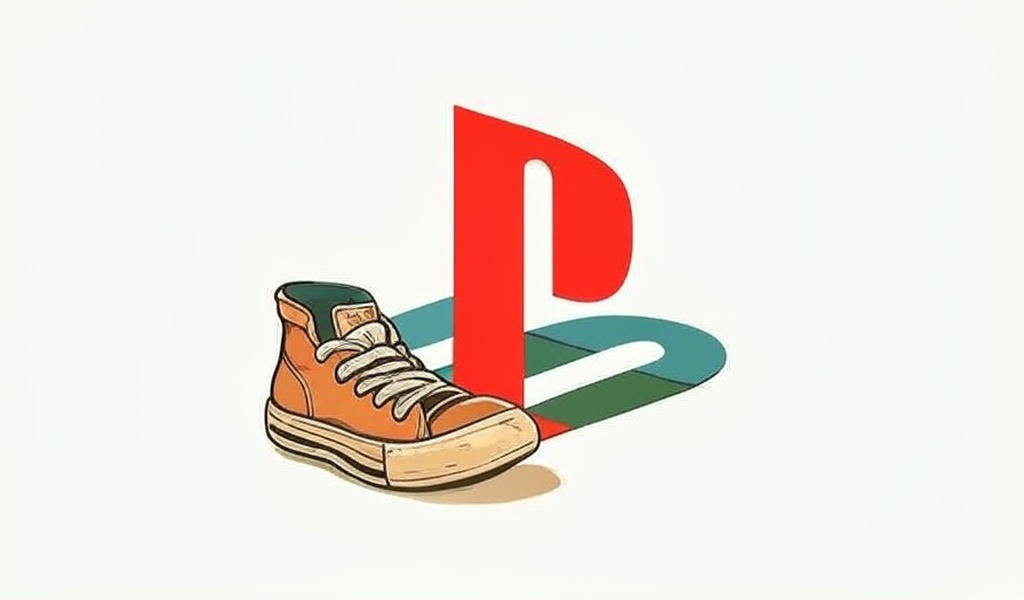 Limited edition gray PlayStation-themed Reebok sneakers celebrating 30 years of gaming