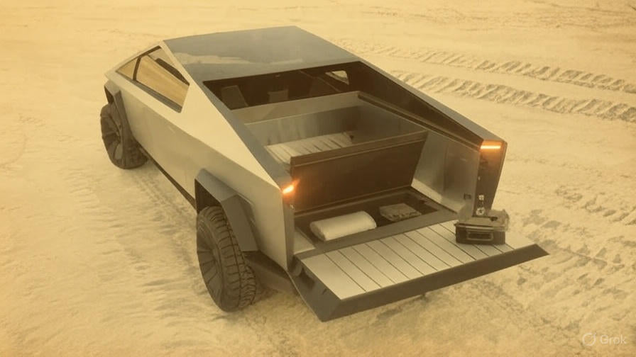 Cybertruck “Heavy Packer” video showcasing versatile cargo compartments and truck bed