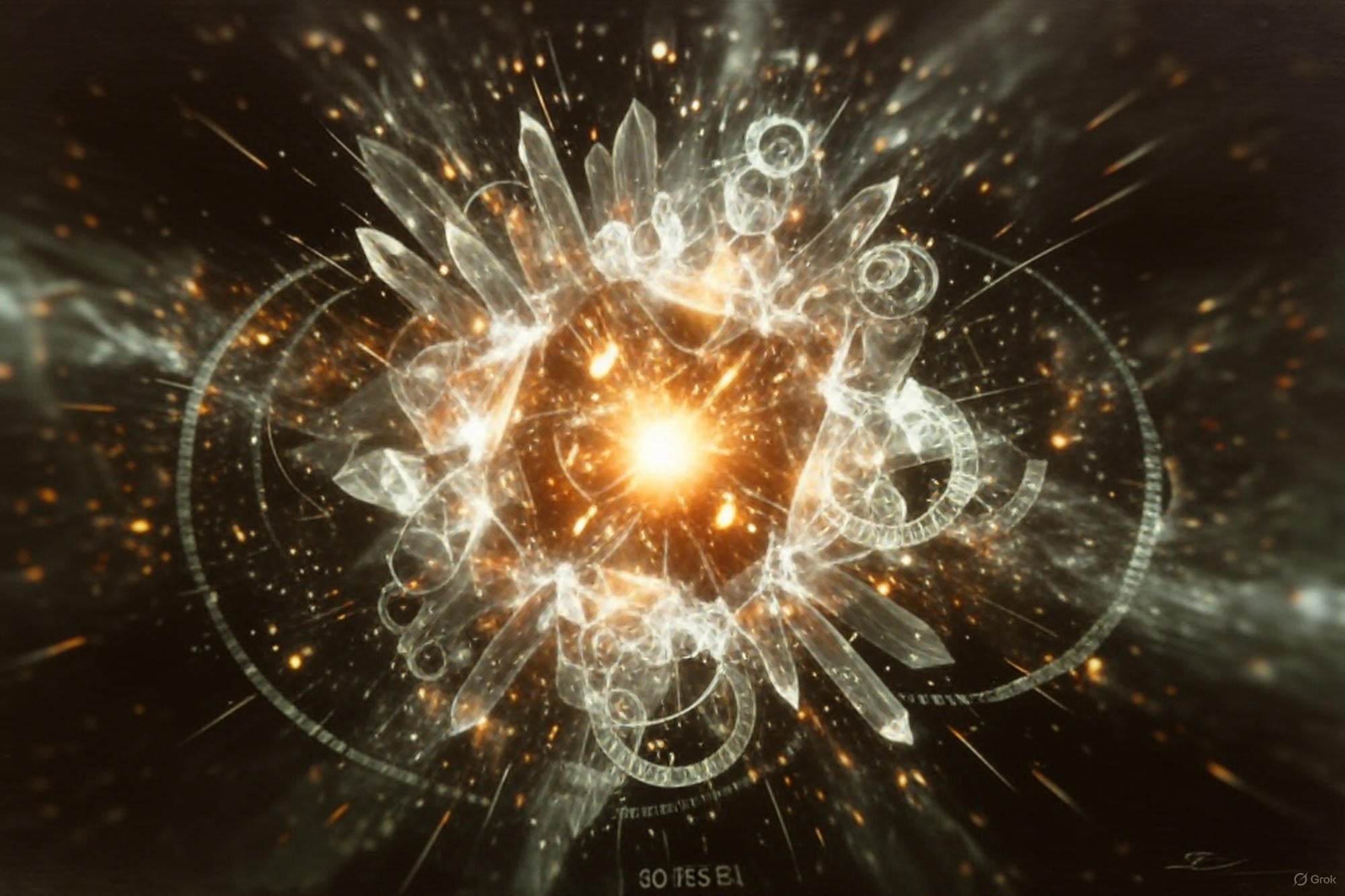 TU Wien experiment depicting particles oscillating in a 2D laser grid, illustrating time crystal behavior.