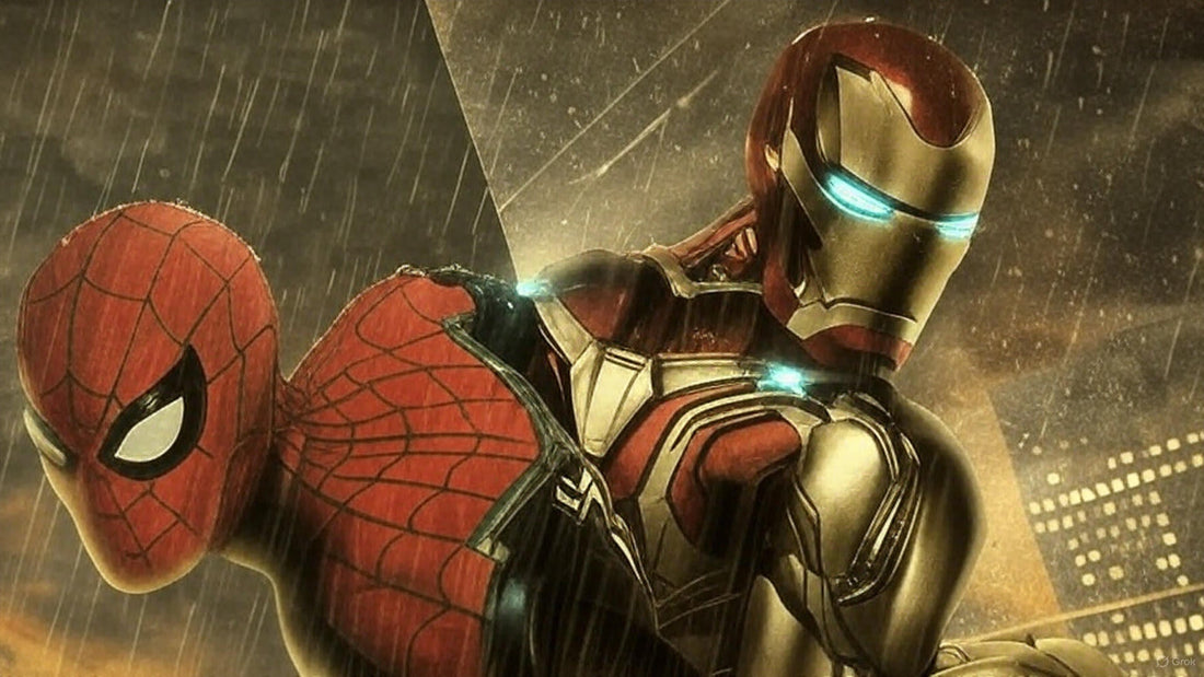 Marvel stars Tom Holland and Robert Downey Jr. unveiling limited-edition beverage collab