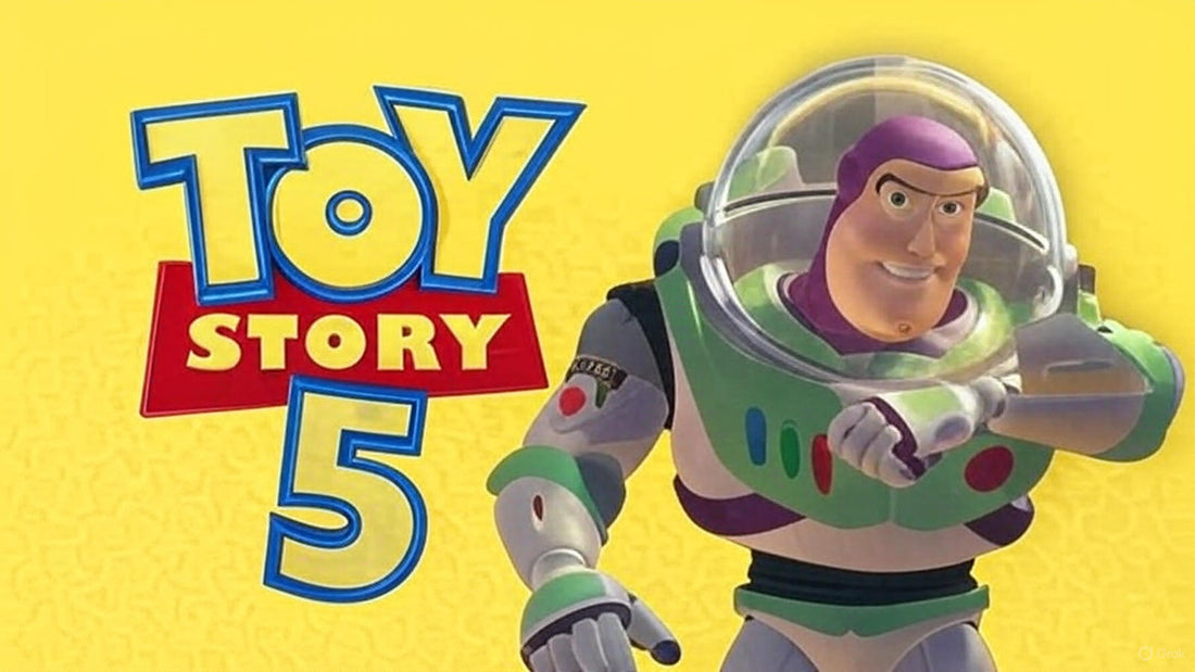 Official Pixar images of Woody and Buzz Lightyear from Toy Story 5, showcasing iconic characters for 2026 release