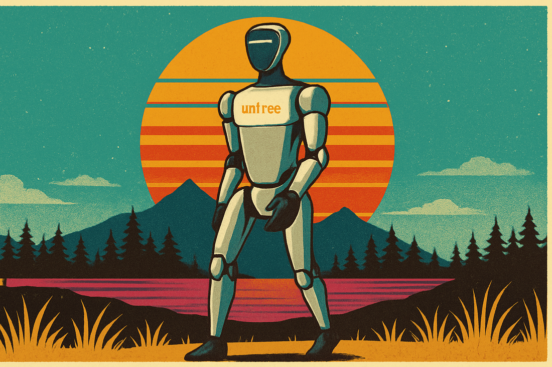 Agile humanoid robot Unitree G1 standing after recovery at SUSTech robotics laboratory