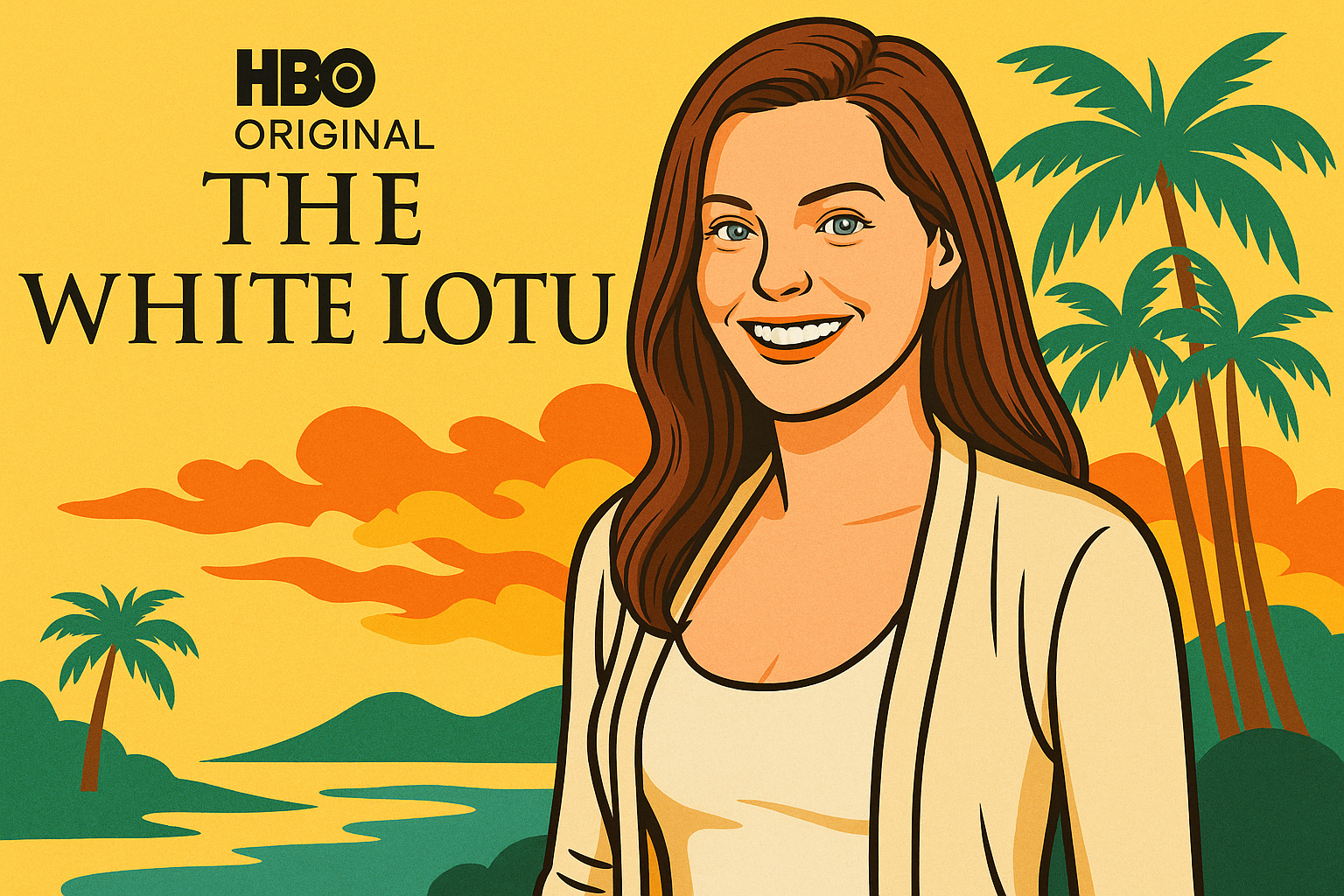 Cristobal Tapia de Veer music score with Thai-inspired visuals from The White Lotus Season 3